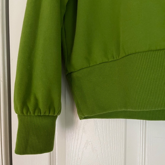 Women's Quarter Zip Sweatshirt, Green, Size Medium - Picture 5 of 8